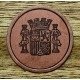 ESPAÑA 1938 GUERRA CIVIL MONEDA BILLETE CON ESTAMPILLA DE 5 Cts